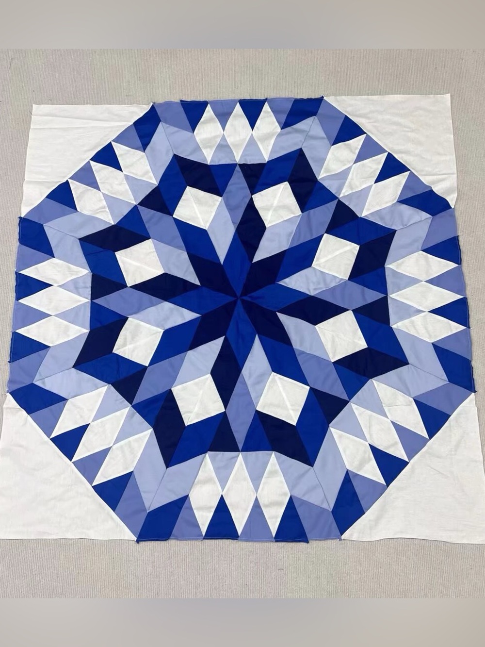 Handmade Winter Dream Baby/Lap Quilt Top 47x47”Pieced~BABY/BED/Wall Decor